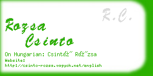 rozsa csinto business card